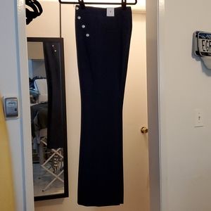 WHBM Navy sailor dress pants with gold buttons